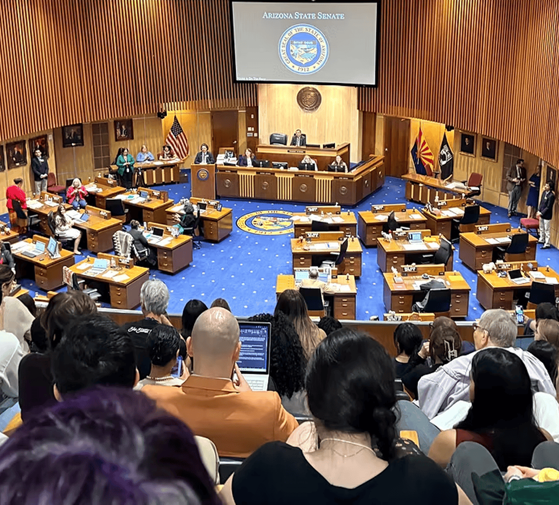 Arizona State Senate session with attendees present.